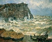 Claude Monet Stormy Sea in Etretat Germany oil painting artist
